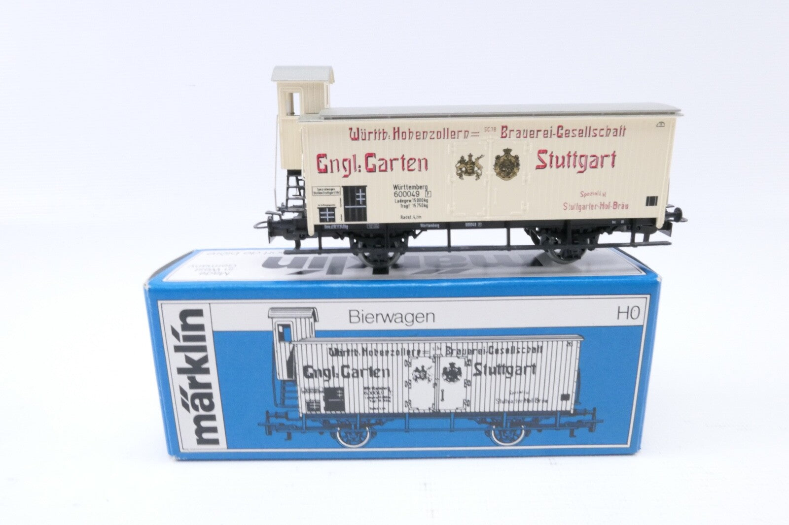 Märklin 4677 Bierwagen Engl. Garten Stuttgart, Analog, Spur H0, in OVP.0