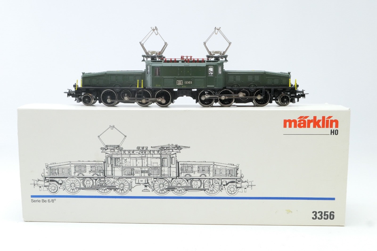 Märklin H0 3356 E-Lok BR Be 6/8 Krokodil, Analog, in OVP.0