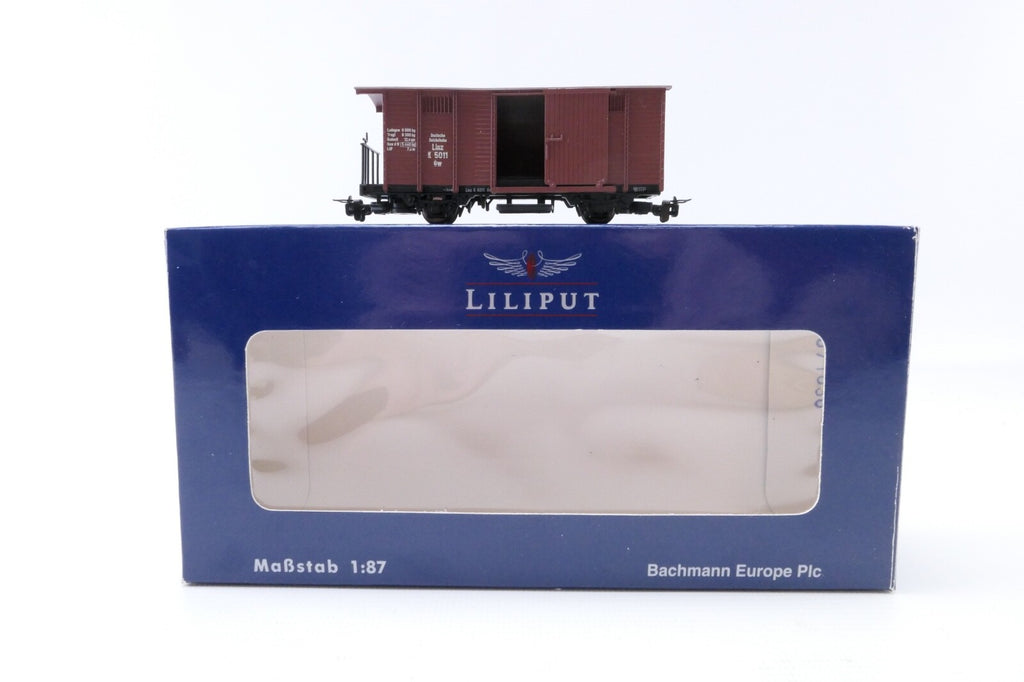 Liliput L294312 Gedeckter Güterwagen Linz K 5011 Gw, Analog, Spur H0, in OVP.0