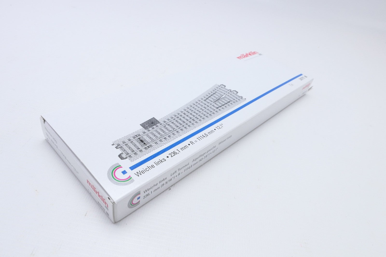 Märklin H0 24711 Weiche links, 236,1mm , Radius 1114,6mm, 12,1 Grad, NEU !,OVP.7