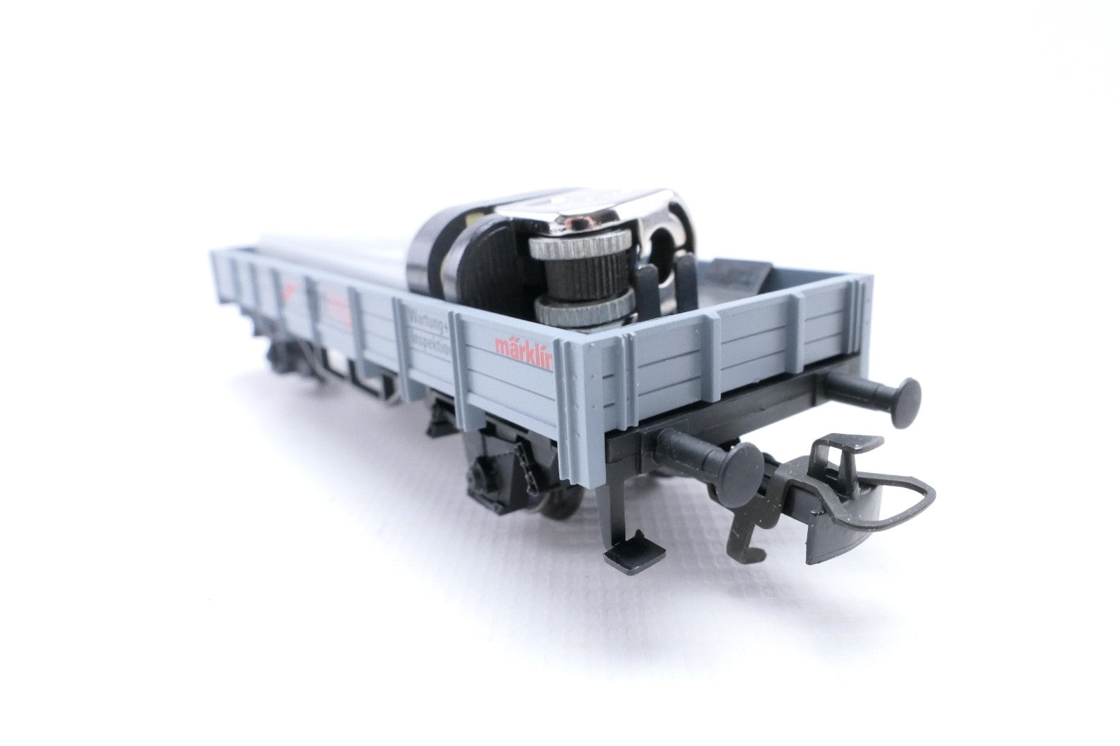 Märklin 94326 Niederbordwagen mit Feuerzeug ungeprüft. H0, in OVP.2