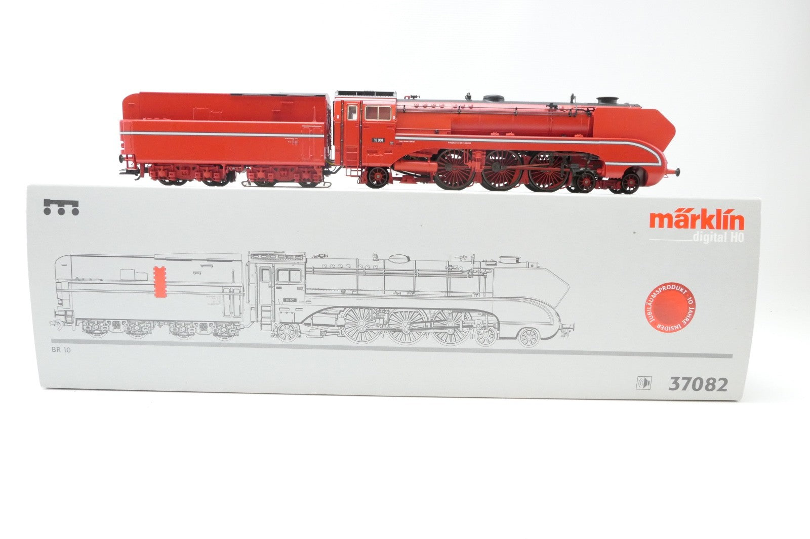 Märklin H0 37082 Dampflok BR 10001 der DB, Digital mit Sound & BA Adr. "10",OVP.0