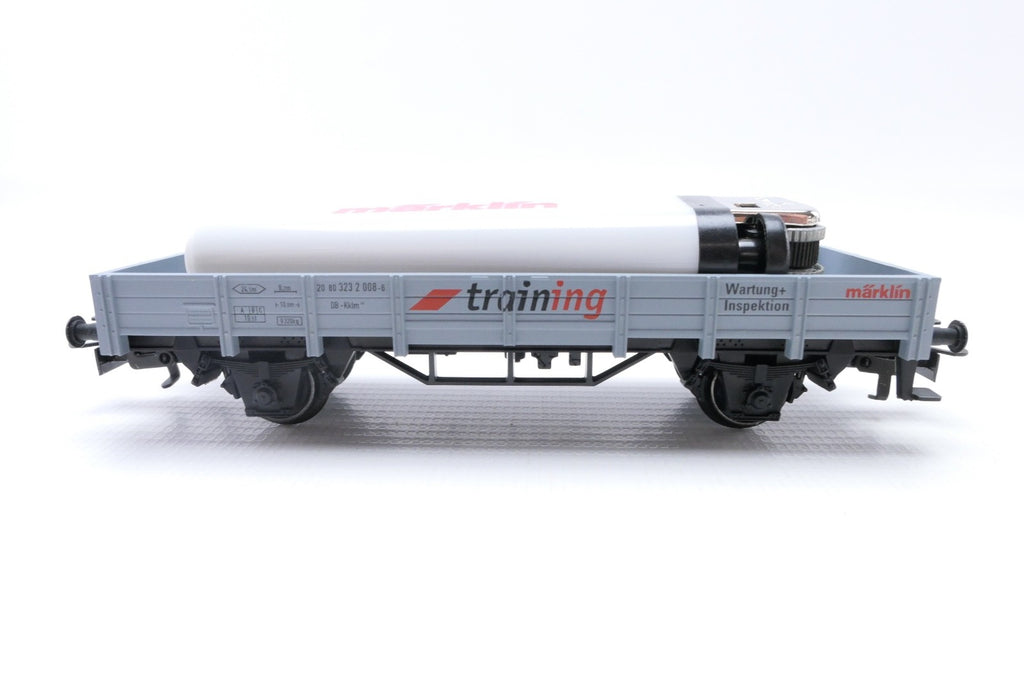 Märklin 94326 Niederbordwagen mit Feuerzeug ungeprüft. H0, in OVP.3