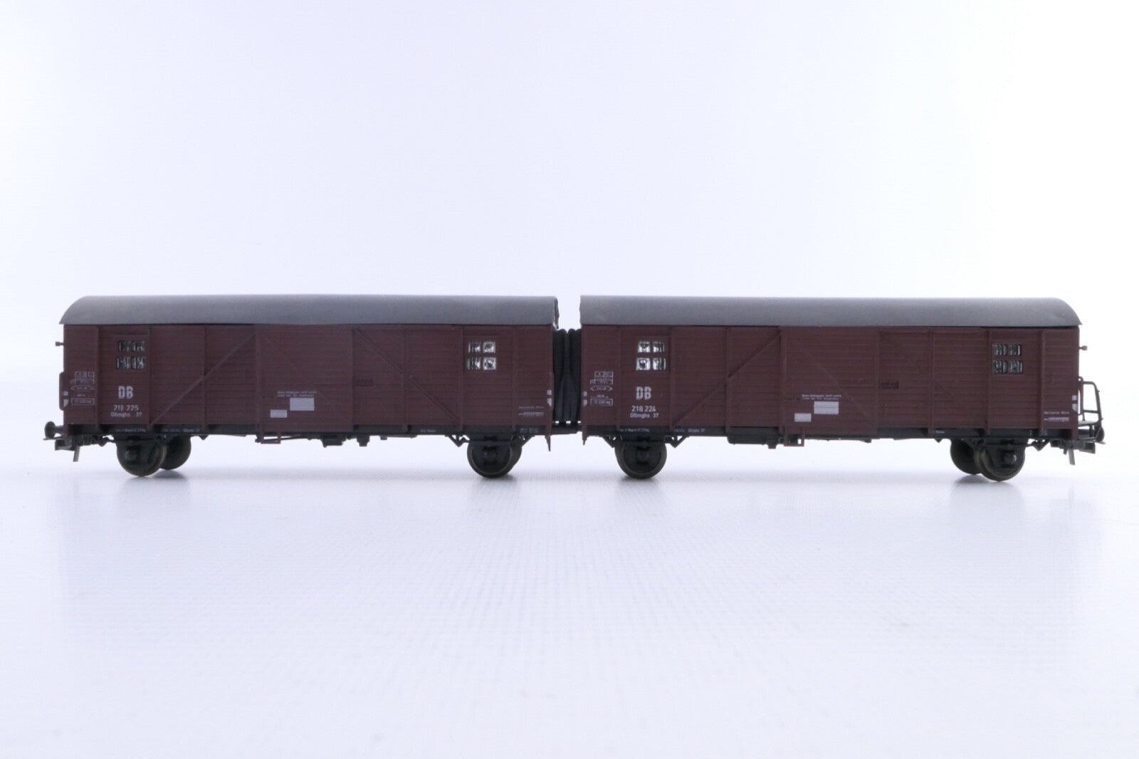 Roco H0 4328 Gedecktes Güterwagenpaar Leig-Einheit der DB, Analog, in OVP.3
