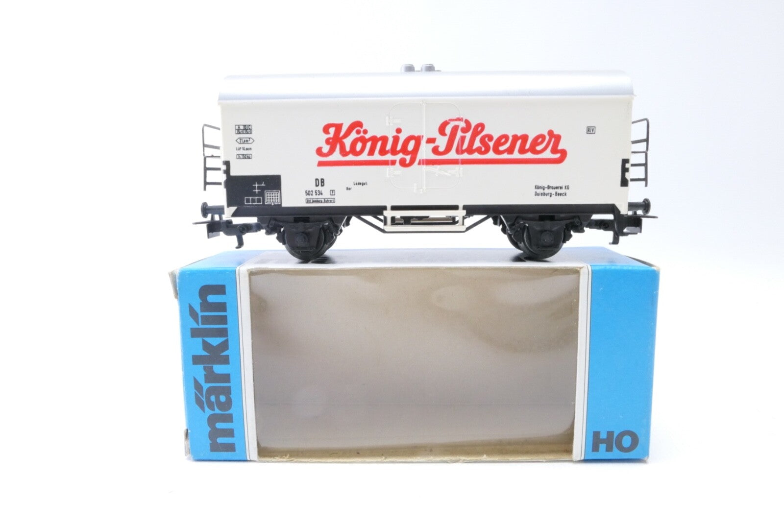 Märklin 4418 geschlossener Güterwagen "König Pilsener", Analog, Spur H0, in OVP.0