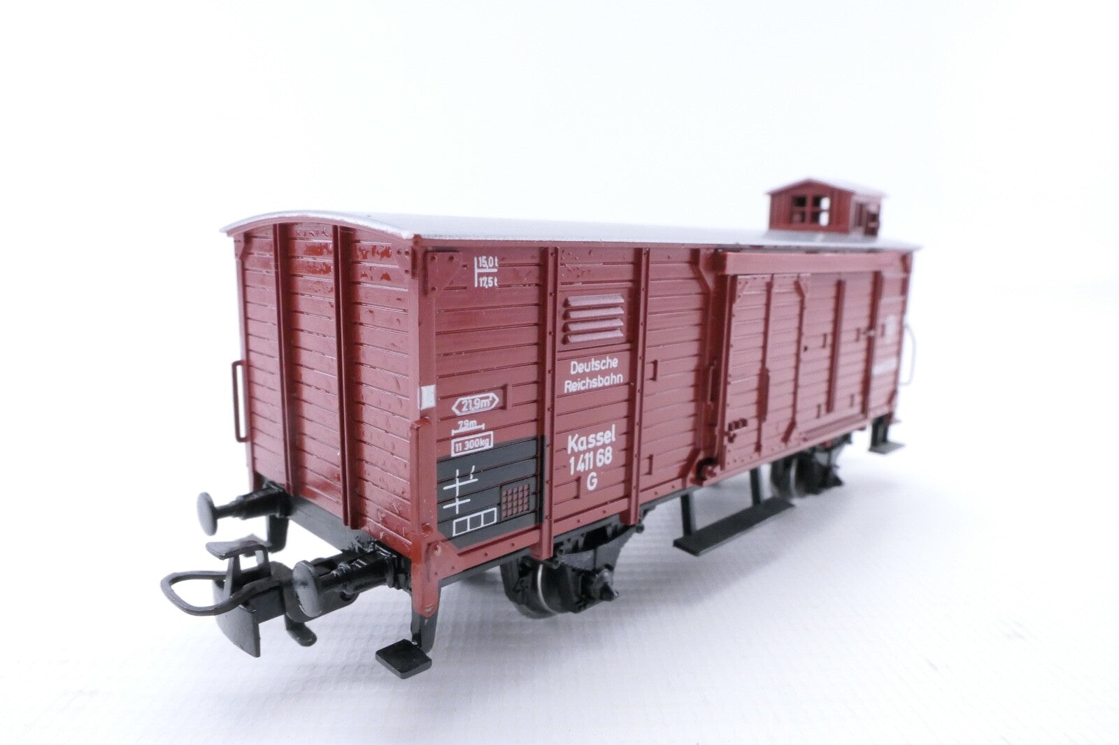 Märklin 4695 Gedeckter Güterwagen mit Bremserhaus der DB, Analog, Spur H0, OVP.4