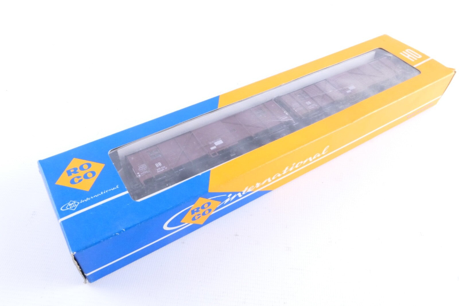 Roco 4328 Gedecktes Güterwagenpaar Leig-Einheit der DB, Analog, Spur H0, in OVP.10