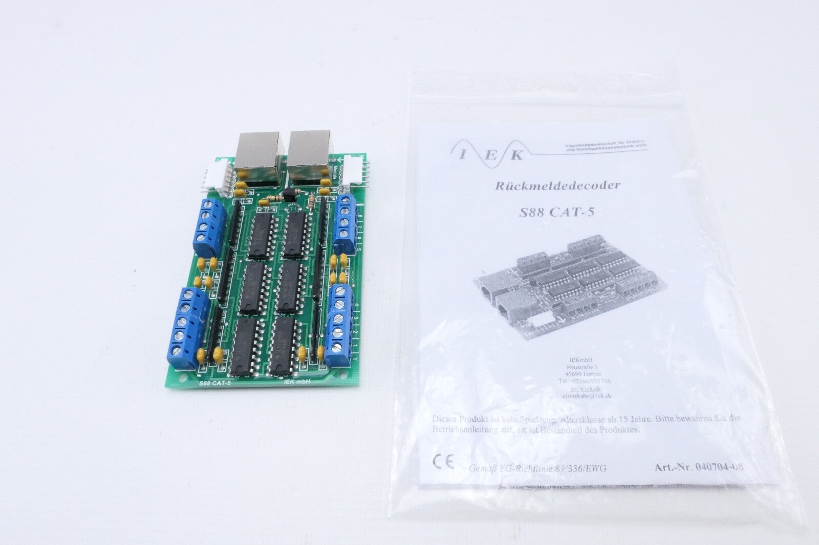 S88 CAT-5 , Rückmeldemodul, Rückmelder, digitaler Rückmeldedecoder, IEK Mit BA.0