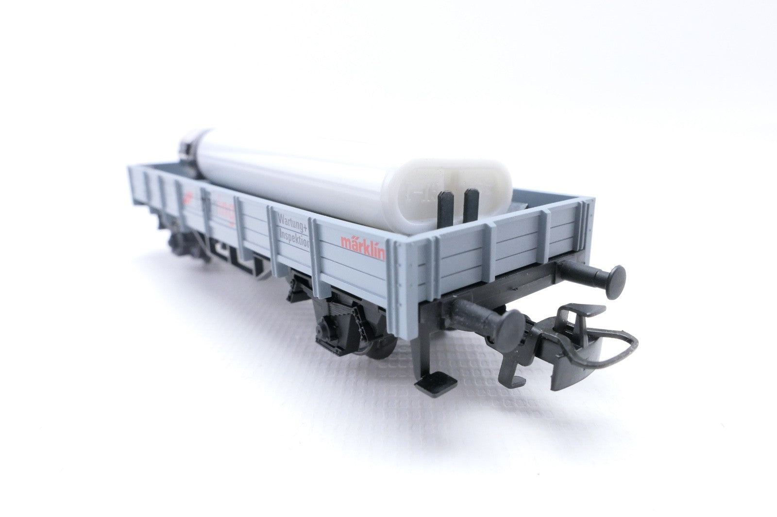 Märklin 94326 Niederbordwagen mit Feuerzeug ungeprüft. H0, in OVP.5