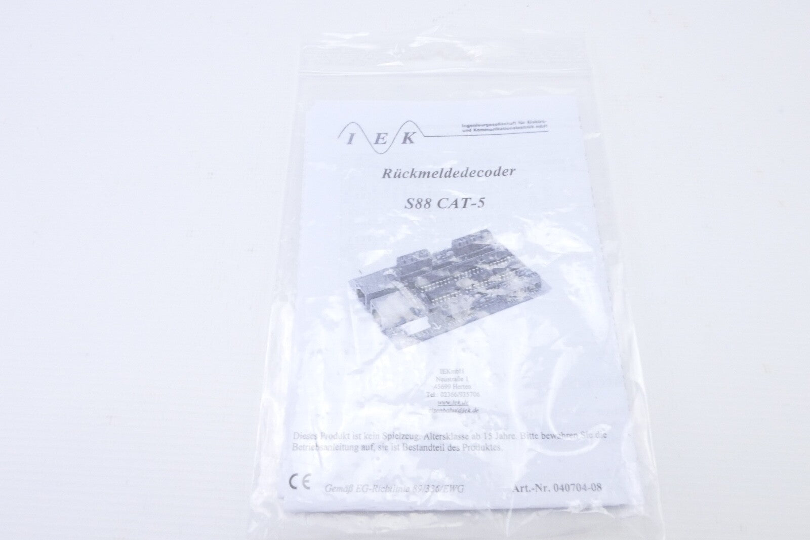 S88 CAT-5 OPTO, Rückmeldemodul, Rückmelder, digitaler Rückmeldedecoder, IEK,BA.3