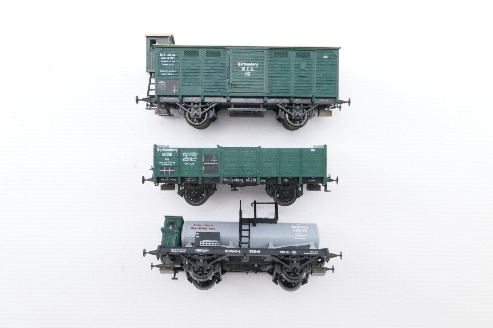 Trix H0 23535 Güterwagen Set 3 tlg. Württemberg, in OVP.2