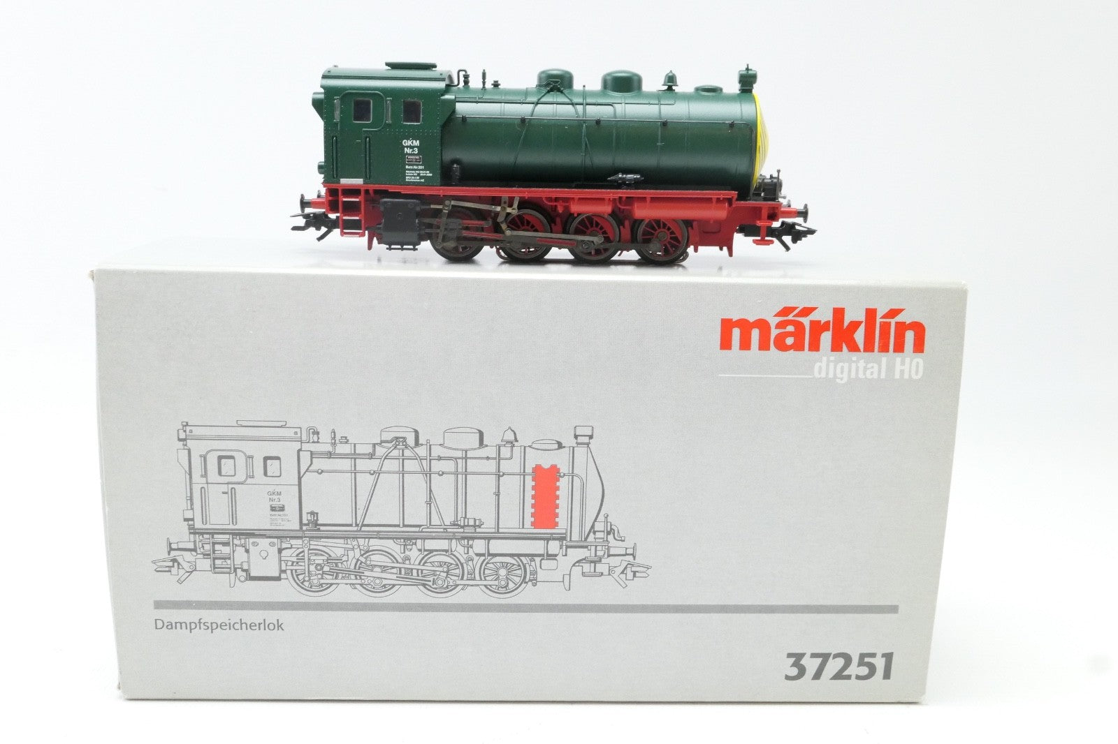 Märklin H0 37251 Dampfspeicherlok Digital in OVP, Adresse "4" .0