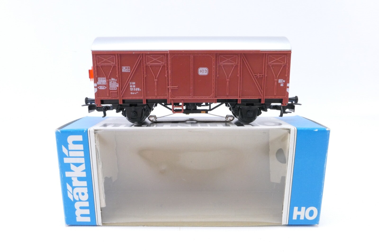 Märklin 4411 Gedeckter Güterwagen der DB, Nalog, Spur H0, in OVP.0
