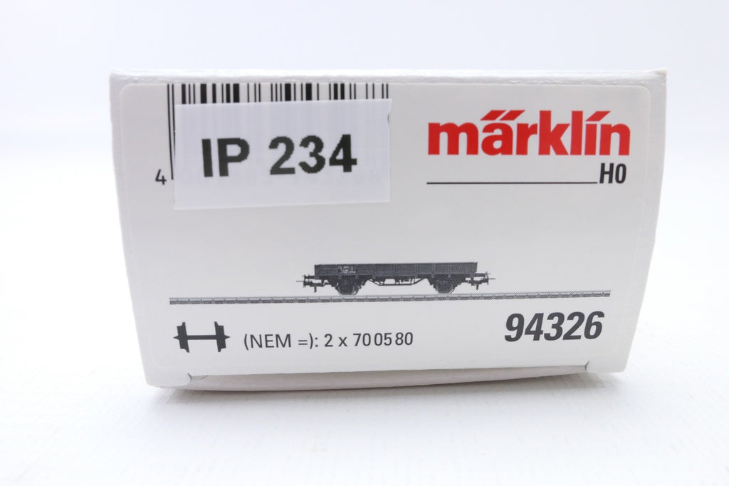 Märklin 94326 Niederbordwagen mit Feuerzeug ungeprüft. H0, in OVP.10