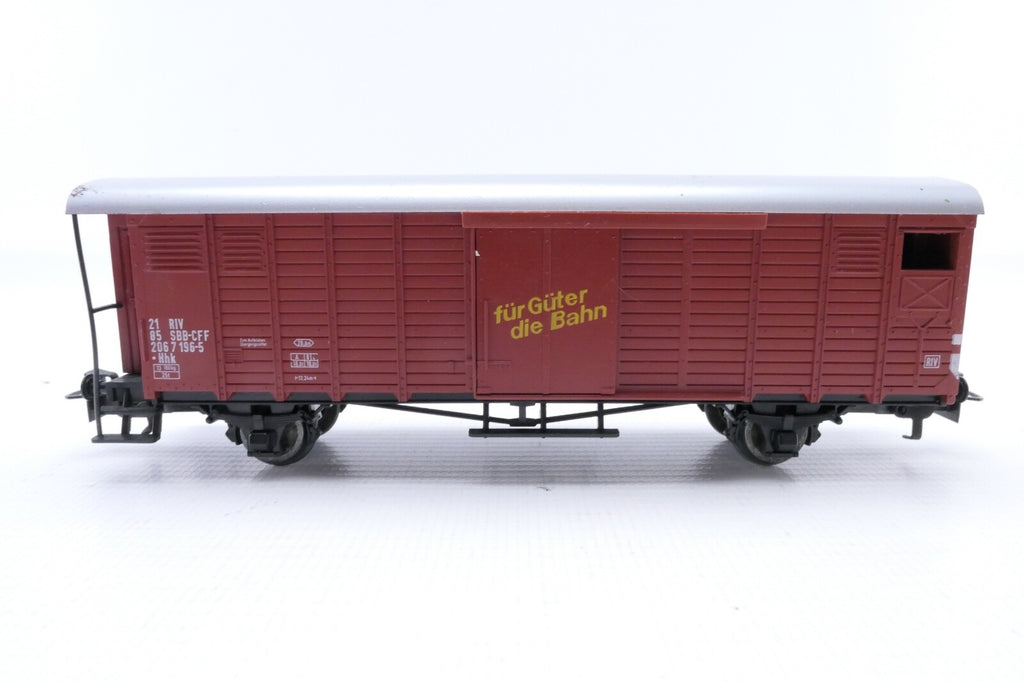 Märklin 4698 Gedeckter Güterwagen mit Bremserhaus der DB, Analog, Spur H0, OVP.6