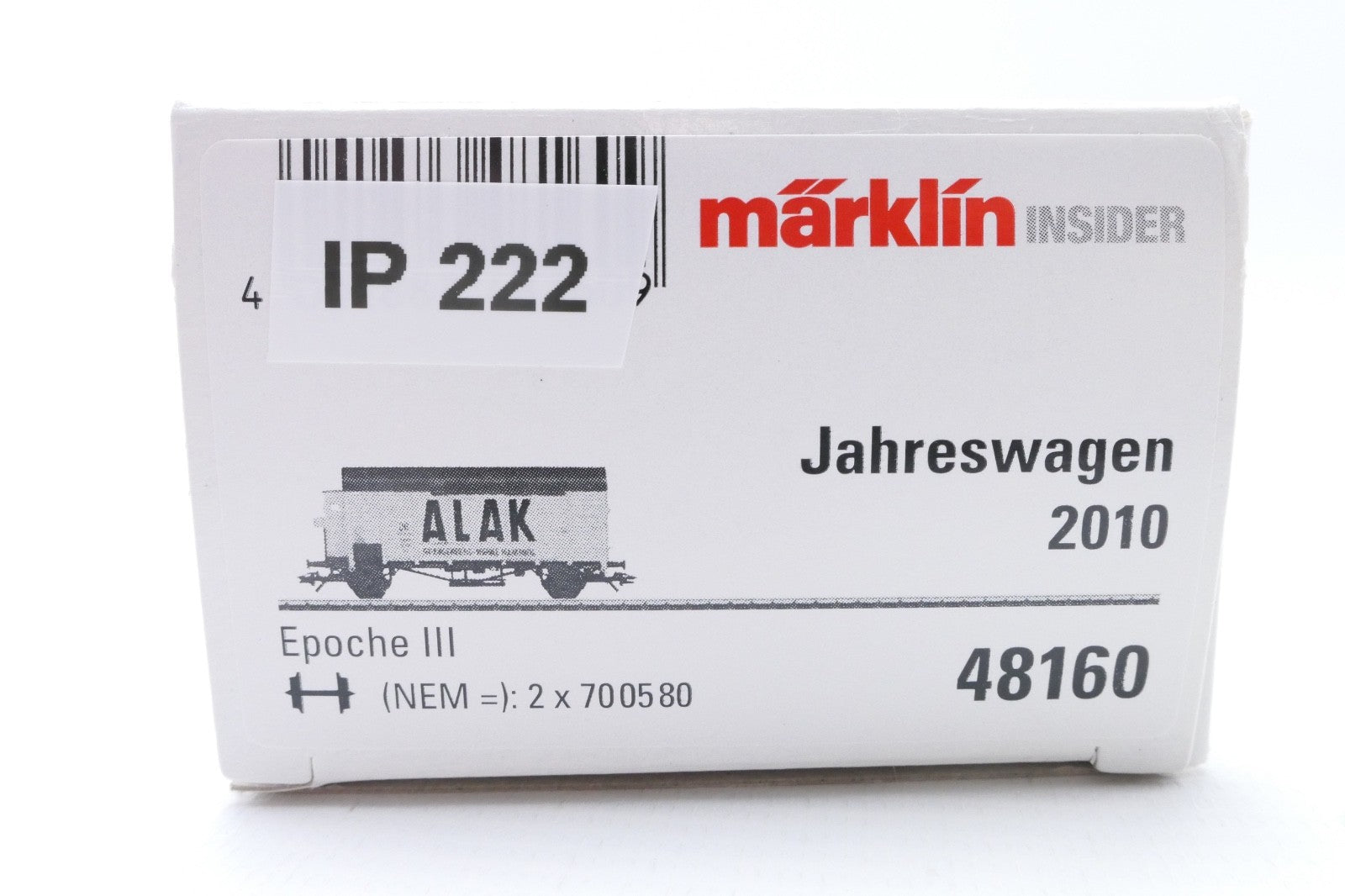 Märklin 48160 Insider Jahreswagen 2010 Gedeckter Güterwagen ALAK der DB, H0,OVP11