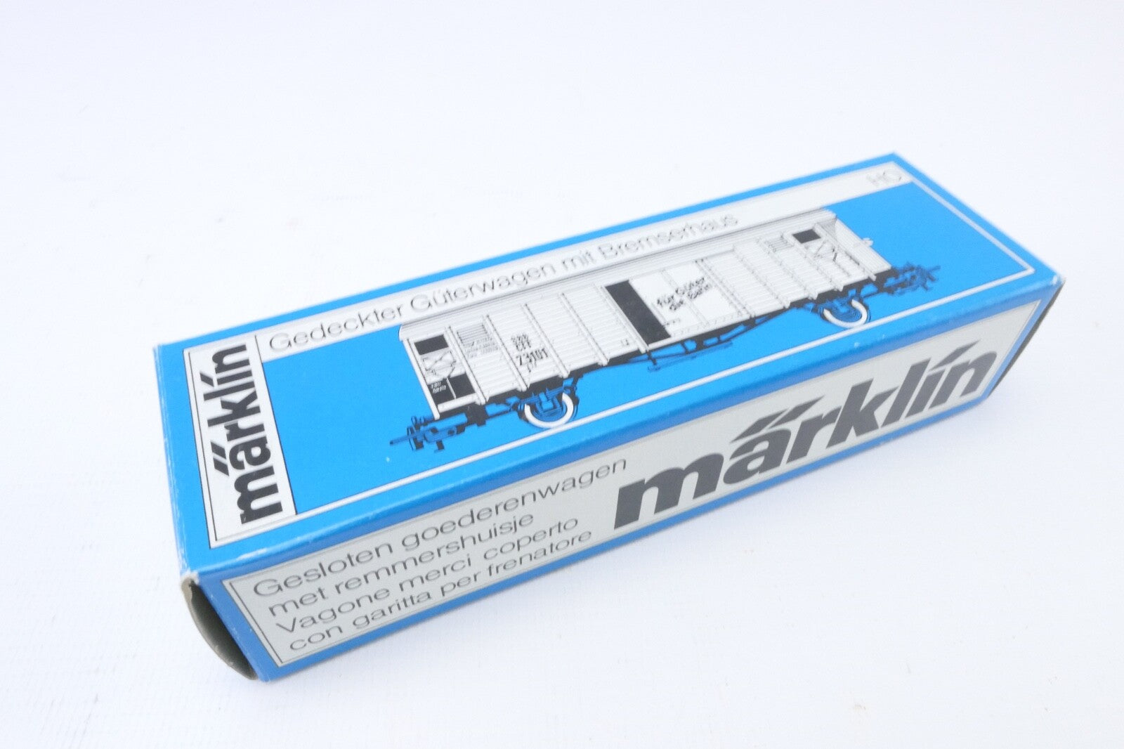 Märklin 4698 Gedeckter Güterwagen mit Bremserhaus, Analog, Spur H0, in OVP.9