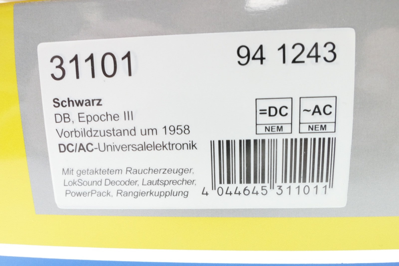 ESU H0 31101 Leerverpackung , Leerverpackung ohne Lok komplett mit Inlay und BA.11